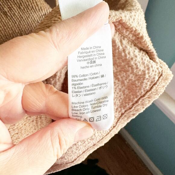 J. Crew Tan Waist Corduroy Dress Size 2 Zip Front Cinched NEW Texture Utility - Picture 15 of 16